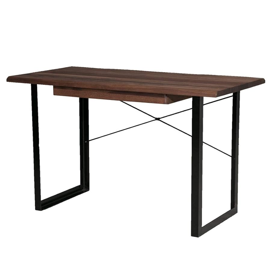 無垢材 デスク 幅120cm 木製 アイアン脚 引き出し付き パソコンデスク Amazon | lushroom デスク 120cm 無垢 木製 60cm 机 書斎